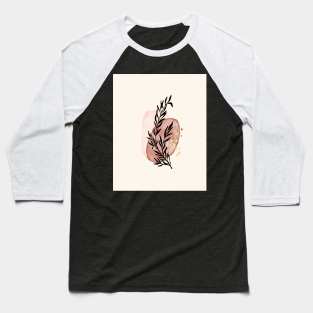 Abstract Art Minimal Plant Baseball T-Shirt